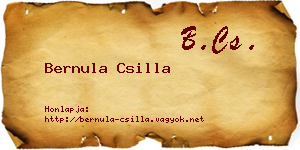 Bernula Csilla névjegykártya