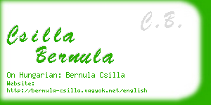 csilla bernula business card